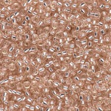 Miyuki rocailles Perlen 11/0 - Silver lined light blush 11-23